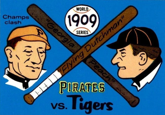 1909 Pittsburgh Pirates V Detroit Tigers Keychain Baseball Picture Wide Border