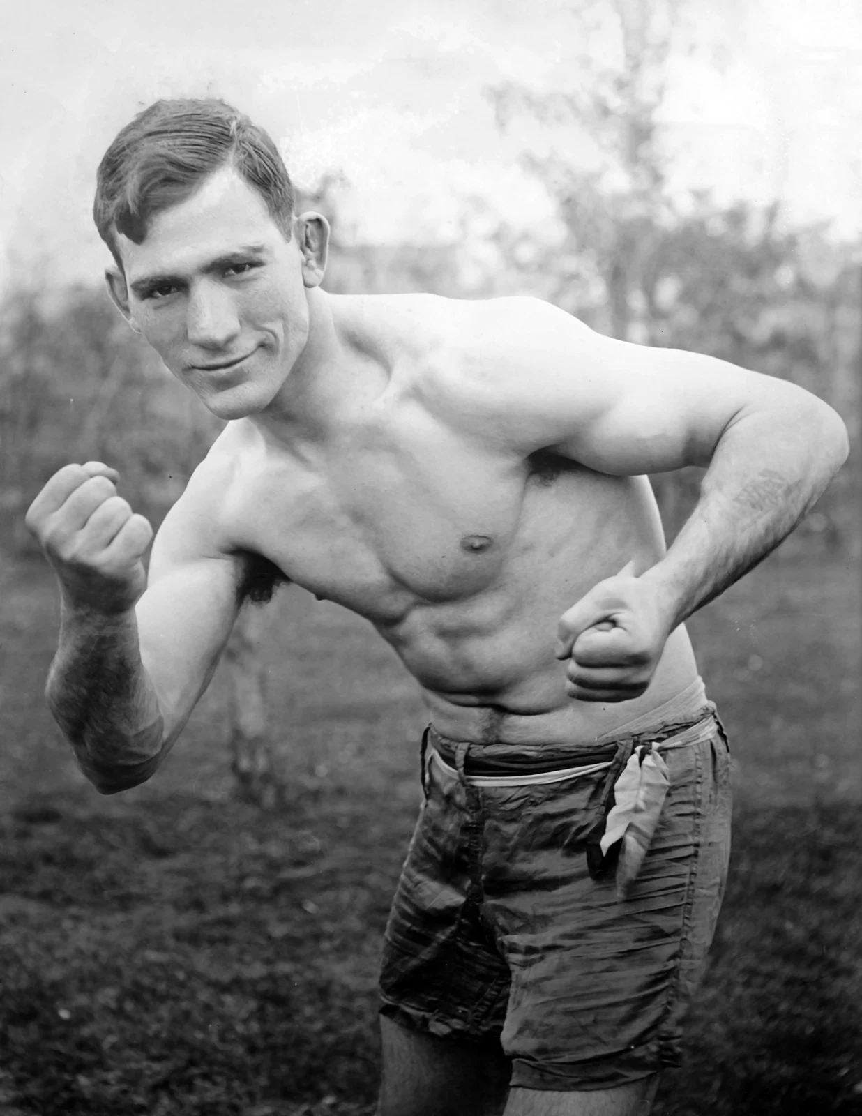 1910 1915 Boxer George Knockout Brown Vintage Old Magnet Reprint