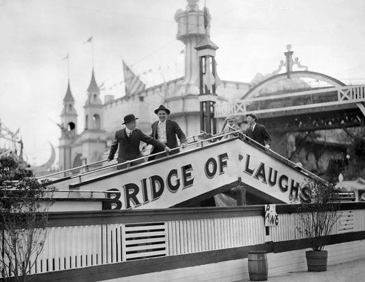 1910 1915 Bridge Of Laughs Coney Island Vintage Old Nyc Magnet Reprint