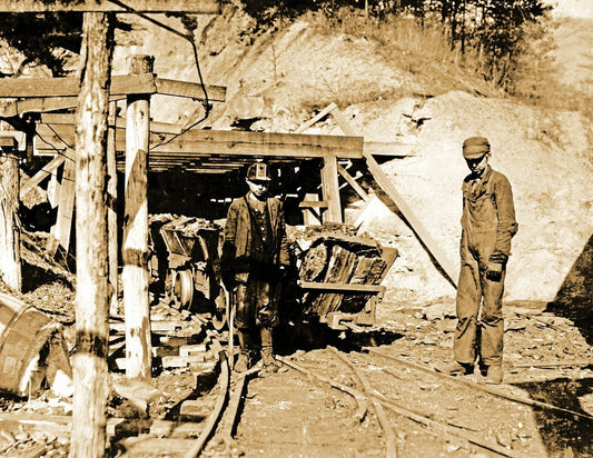 1910 Boys Working The Mines Coal Creek Tn Old Keychain Reprint