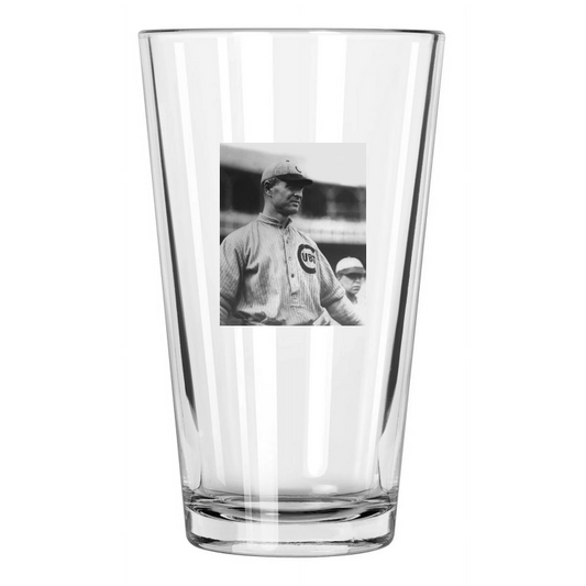 1910 Chicago Cubs Frank Chance Photo Baseball Hof 43 Pint Beer Drinking Glass
