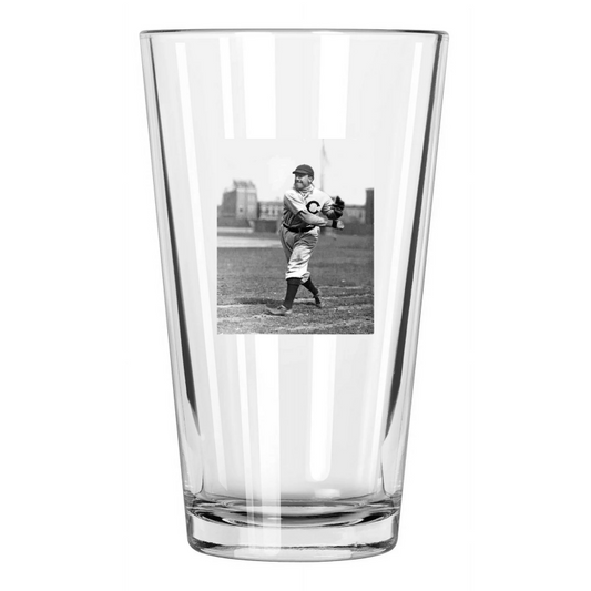 1910 Chicago Cubs Joe Tinker Photo Baseball Hof 46 Pint Beer Drinking Glass