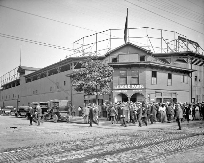 1910 Cleveland Indians League Park Glossy Photo Print Field Poster
