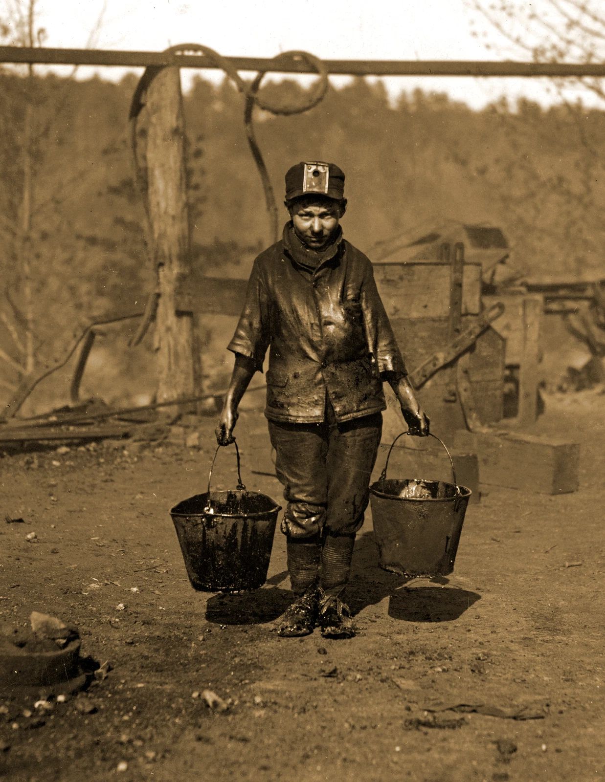 1910 Coal Mine Greaser Bessie Mine Al Old Vintage 300 Piece Jigsaw Puzzle