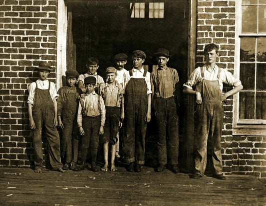 1910 Cotton Factory Workers Talladega Alabama Old 300 Piece Jigsaw Puzzle