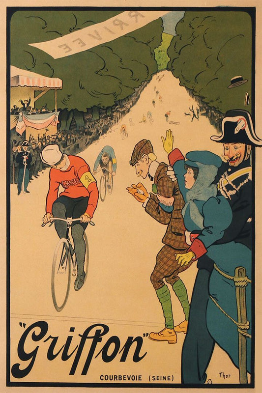 1910 Cycles Griffon Vintage Style Bicycle Racing Wall Art Home Poster