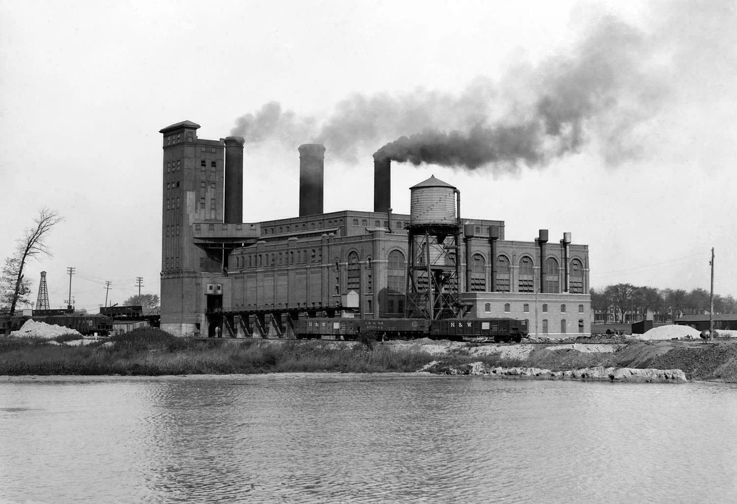 1910 Edison Electric Plant Detroit Michigan Old Vintage Photo Reprint