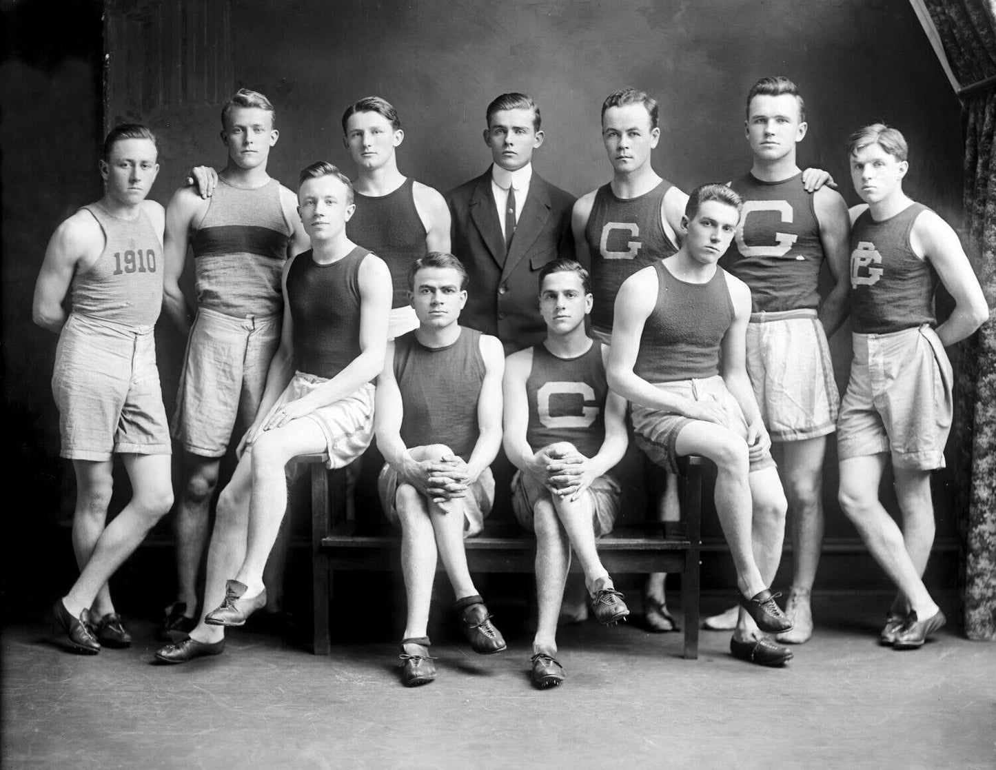 1910 Georgetown University Track Team Vintage Photograph