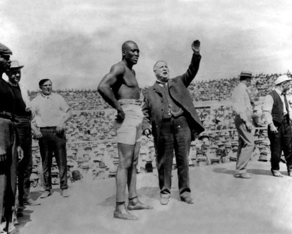 1910 Heavyweight Champion Jack Johnson Glossy Keychain Print Title Fight