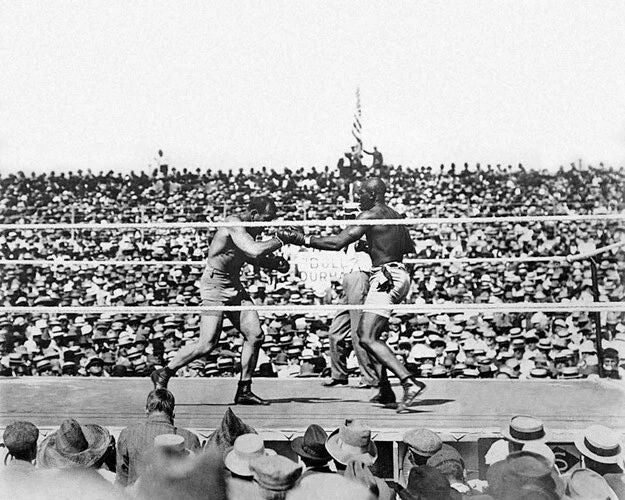 1910 Heavyweight Champion Jack Johnson Vs Jim Jeffries Glossy Keychain Print 3
