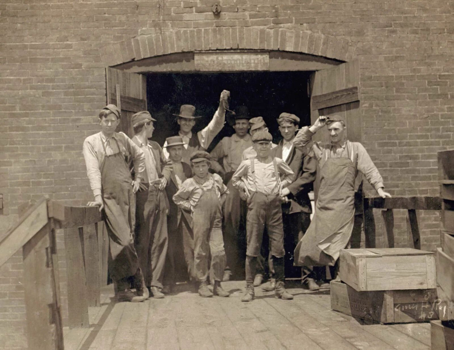 1910 Illinois Glass Company Workers Alton Il Old Retro Magnet Reprint