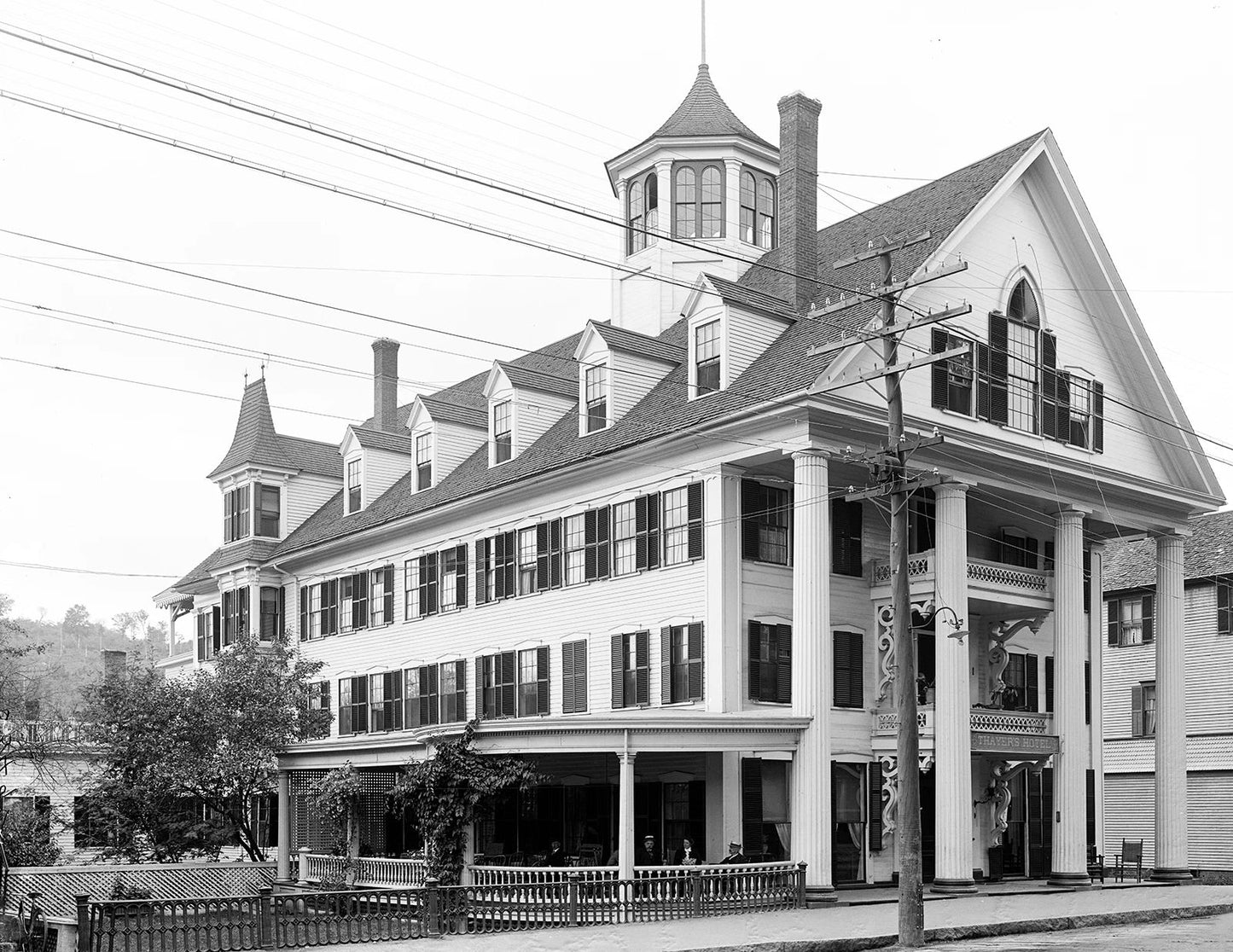 1910 Thayer'S Hotel Littleton New Hampshire Vintage Picture Magnet Print