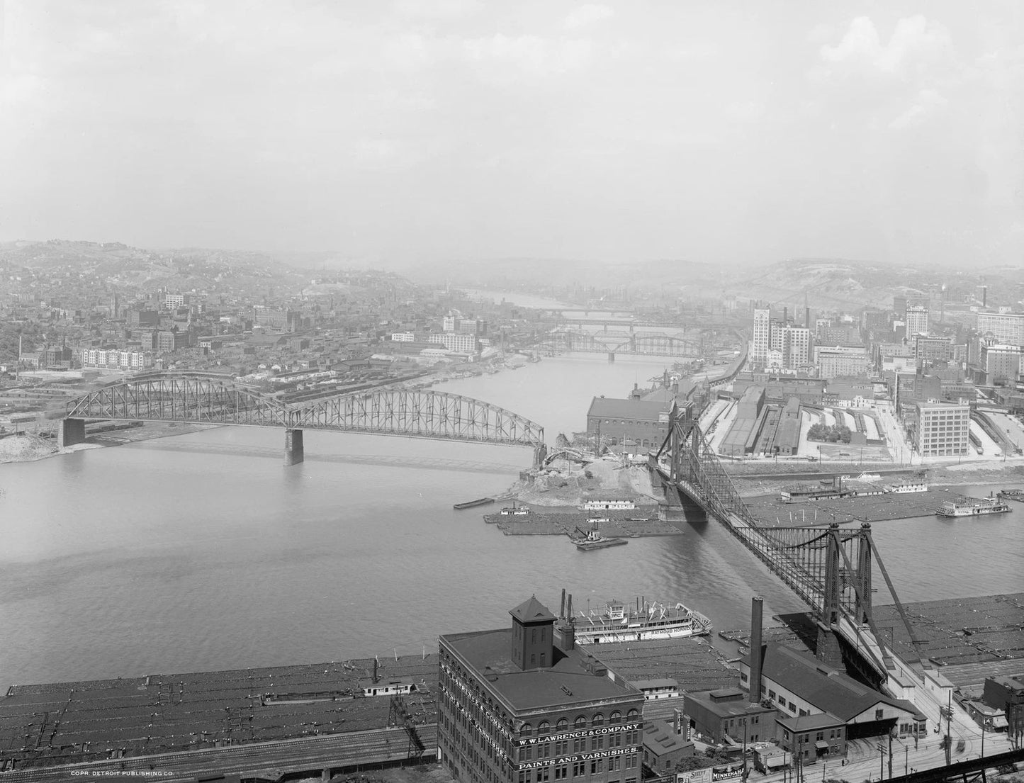 1910 The Point Pittsburgh Pennsylvania Vintage Old Magnet Reprint