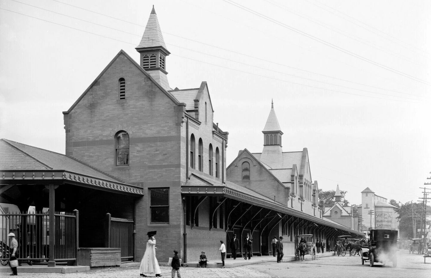 1910 Train Station Saratoga Springs New York Vintage Magnet Reprint