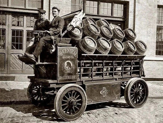 1910S Vintage Beer Truck The Central Brewing Company Picture Magnet