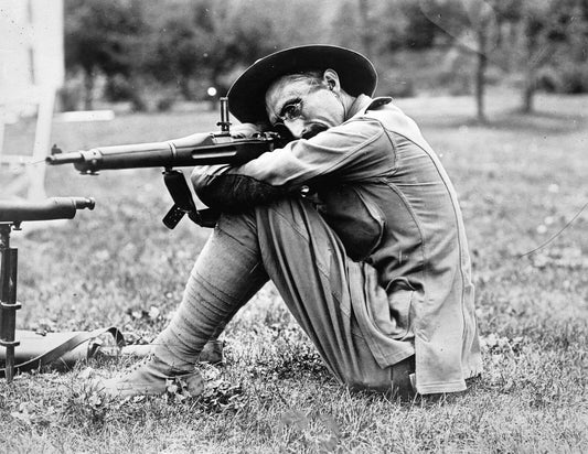 1911 Colonel Cb Winder With Rifle Classic Vintage Old Poster Picture Photo