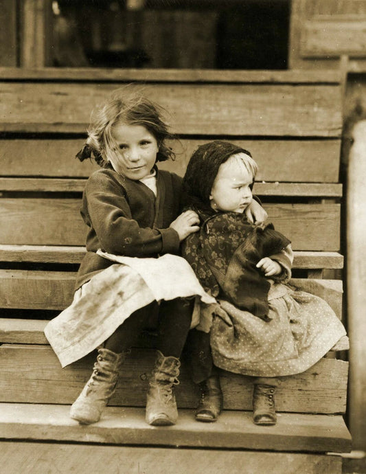 1911 Julia And Baby Sister Bayou La Batre Al Old Retro Photo Reprint