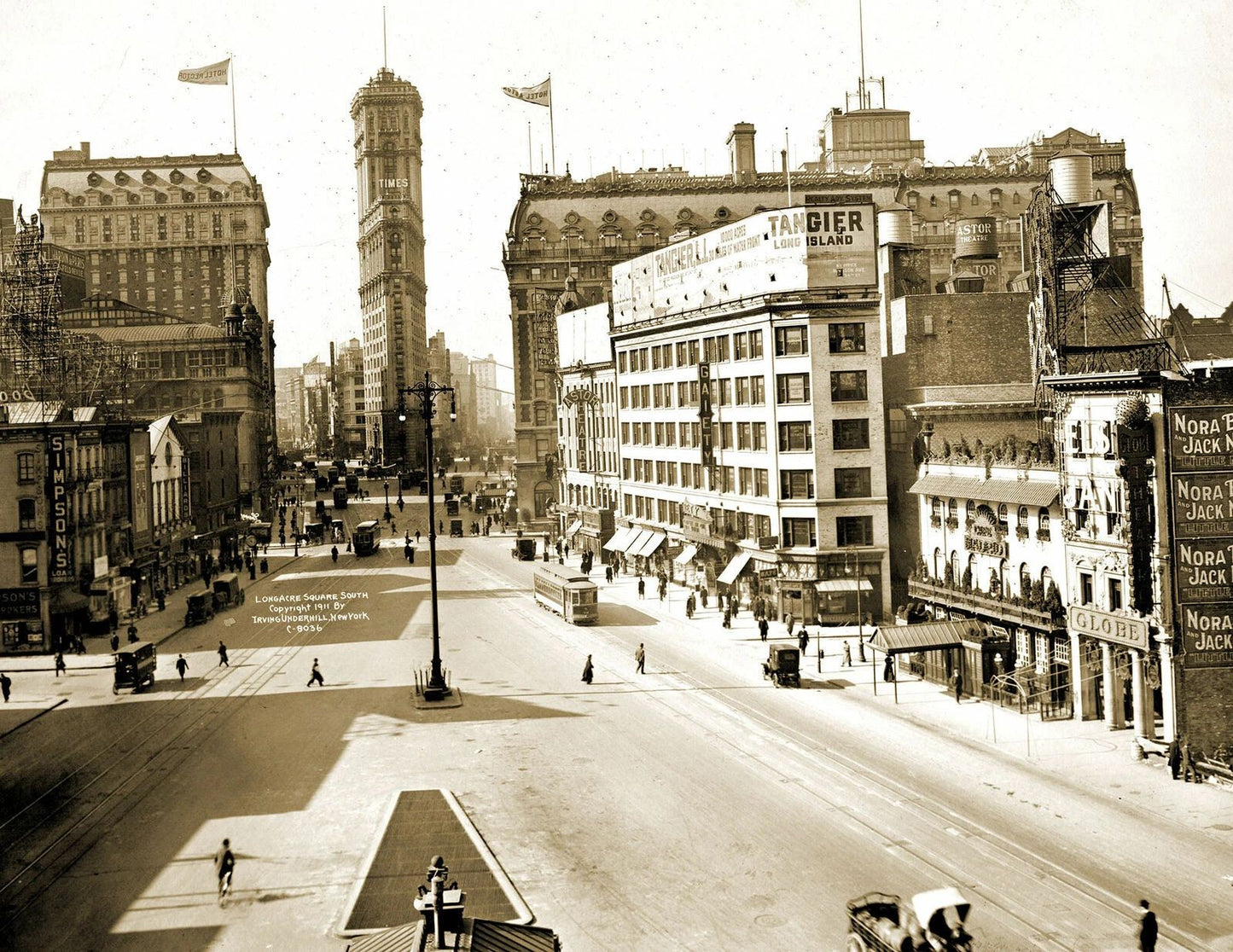 1911 Longacre Times Square New York City Old Vintage Magnet Reprint