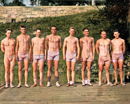 1911 Yale Varsity Rowing Team Crew Classic Retro Vintage Picture Photo