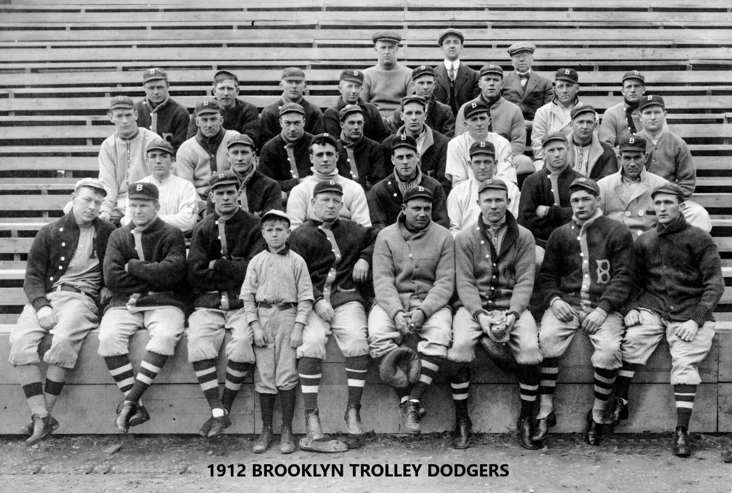1912 Brooklyn Trolly Dodgers Photo Baseball Picture Mlb