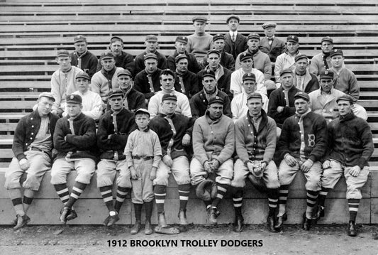 1912 Brooklyn Trolly Dodgers Photo Baseball Picture Mlb