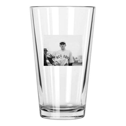 1912 Boston Red Sox Smokey Joe Wood Photo Baseball Pint Beer Drinking Glass