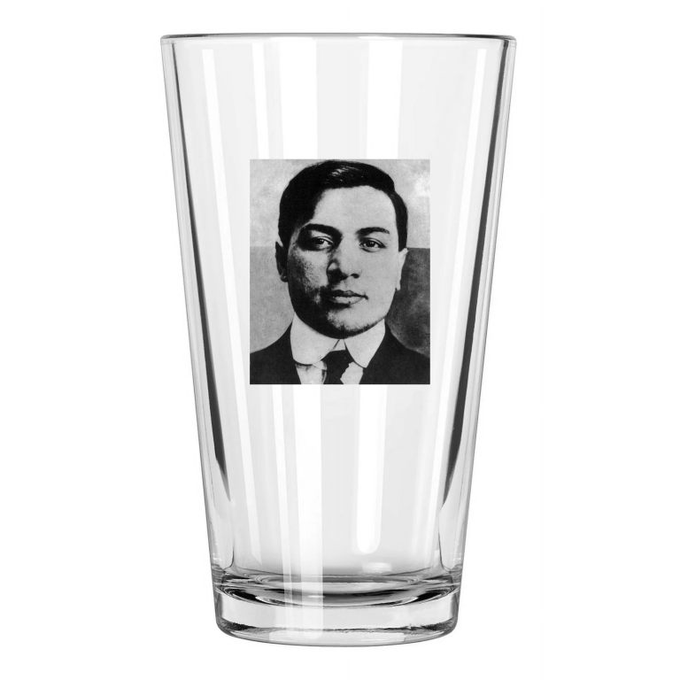 1912 Brooklyn Gangster Frankie Yale Photo Mugshot Pint Beer Drinking Glass