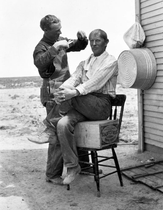 1912 Home Barber Shop Idaho Old Historic Vintage Photo Reprint