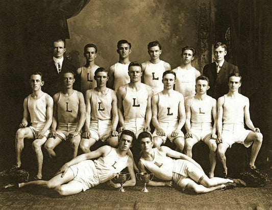 1912 Lawrence High School Track Team Massachusetts Old Photo Reprint