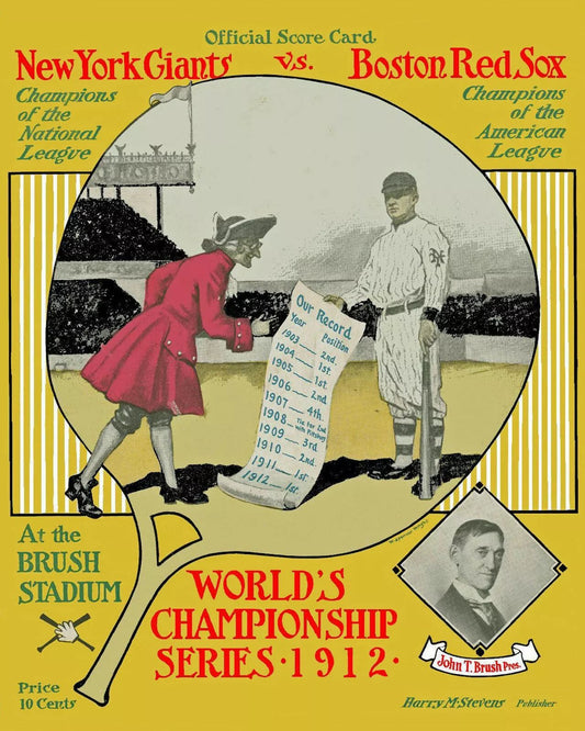 1912 New York Giants Vs Boston Red Sox Magnet Baseball Picture Mlb Ny