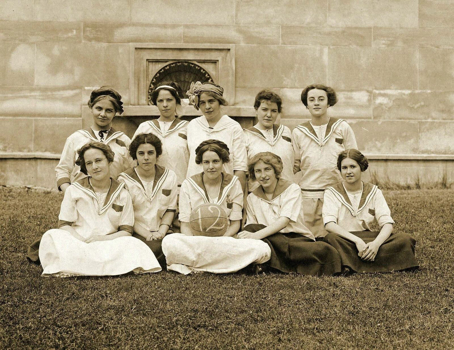 1912 Oak Park Girls Basketball Team Oak Park Il Old Magnet Reprint