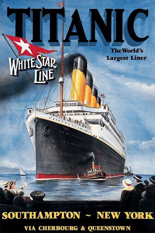1912 Titanic Movie White Star Line Vintage Style Travel Jigsaw Puzzle