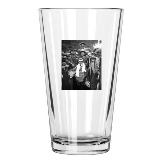 1913 Golfer Francis Ouimet With Eddie Lowery Us Amateur Pint Beer Drinking Glass
