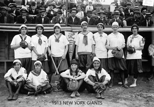 1913 New York Female Giants Team Keychain Baseball Picture Ny