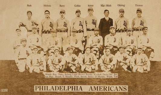 1913 Philadelphia Americans Team Keychain Baseball Picture Mlb