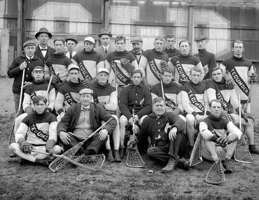 1913 Tecumseh Lacrosse Team Vintage Old Magnet Reprint Sport History