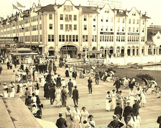 1914 Asbury Park New Jersey Historic Retro Vintage Keychain Keychain