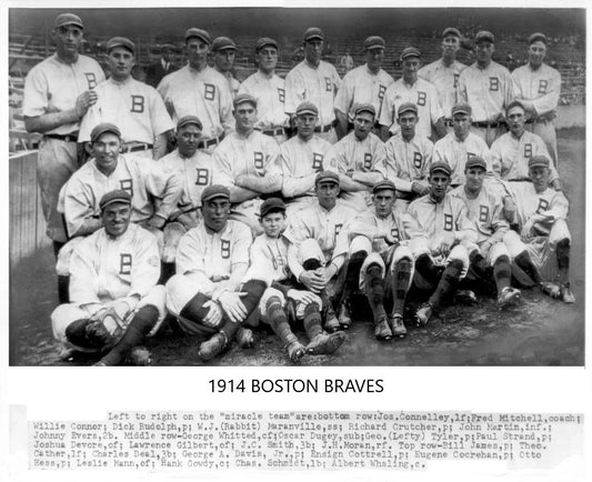 1914 Boston Braves Team Keychain Baseball Picture Mlb