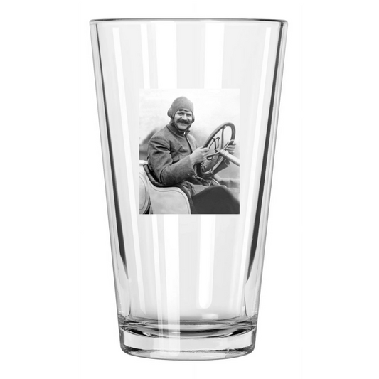 1914 Racecar Driver Louis Chevrolet Photo Pint Beer Drinking Glass