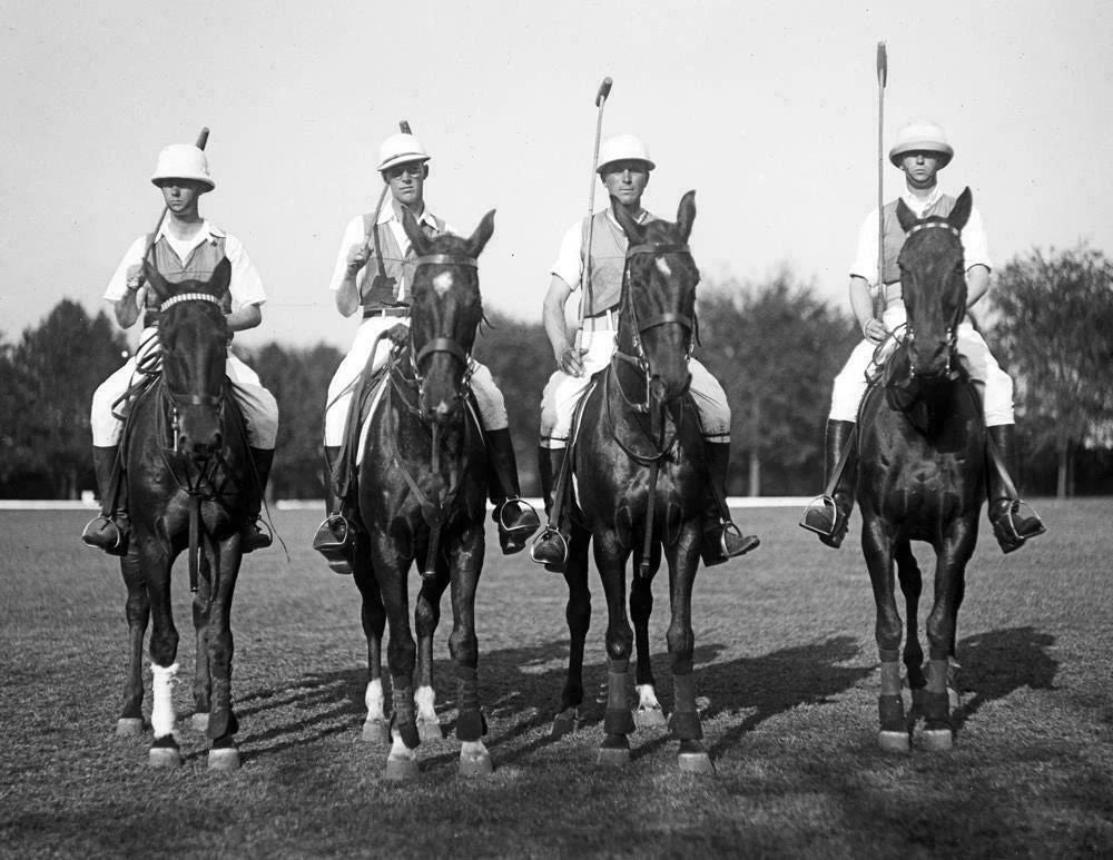 1915 1923 Polo Players Horses Fort Myer Virginia Old Keychain Reprint