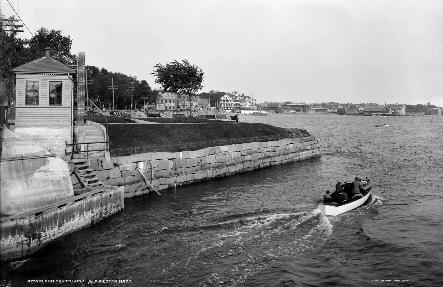 1915 Annisquam Canal Gloucester Old Retro Vintage Photo Reprint