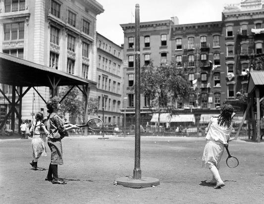 1915 Girls On A New York City Playground Vintage Magnet Picture Magnet