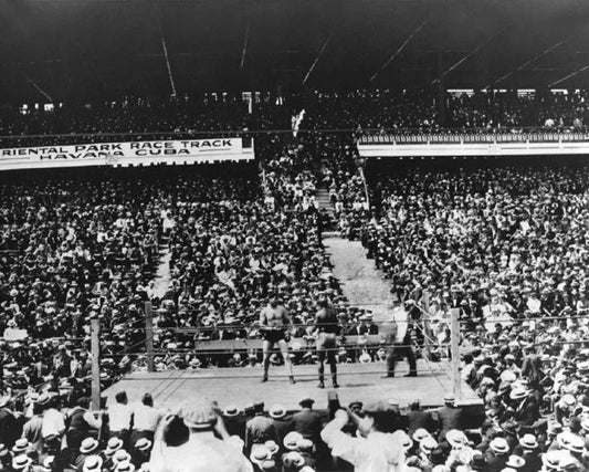 1915 Heavyweight Champions Jack Johnson Vs Jess Willard Glossy Magnet Print
