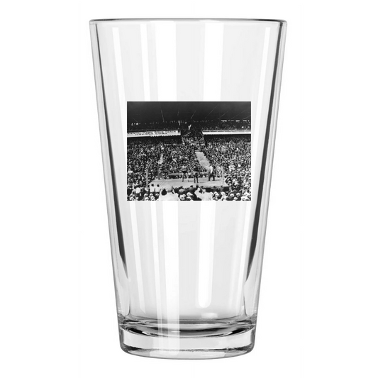 1915 Heavyweight Champions Jack Johnson Vs Jess Willard Pint Beer Drinking Glass