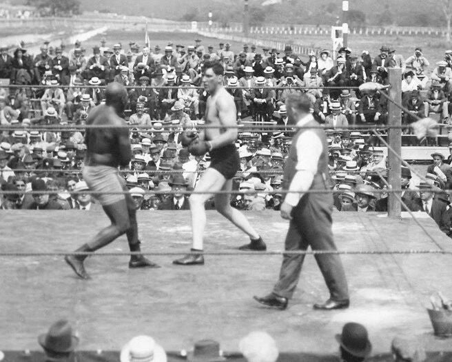 1915 Jack Johnson Vs Jess Willard Glossy Magnet Heavyweight Fight Print