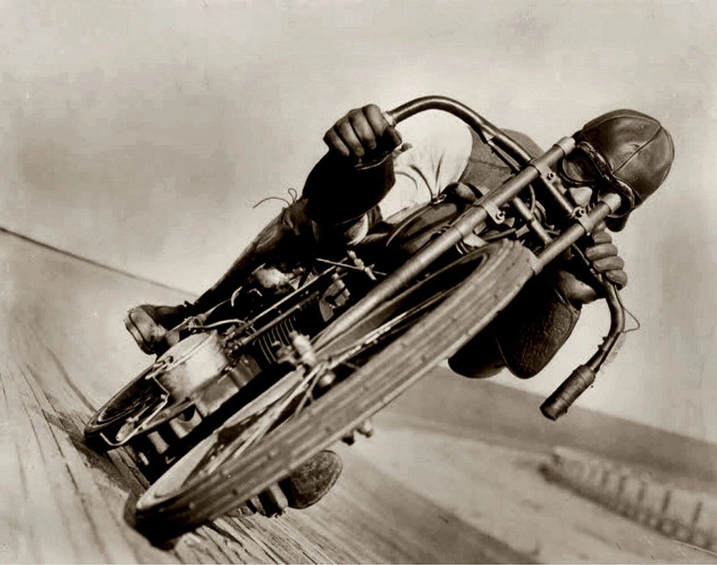 1915 Motorcycle Daredevil Board Track Racer Bike Retro Picture Photo