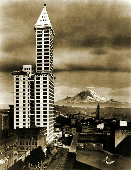 1915 Seattle Washington Old Vintage Cityscape Scenery 300 Piece Jigsaw Puzzle