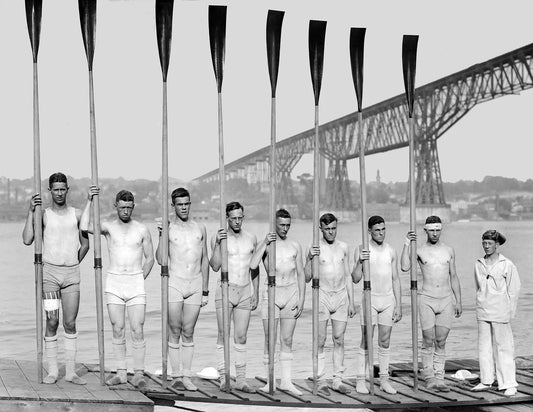 1915 Wisconsin Freshman Crew Team Vintage Historic Old Photo Reprint