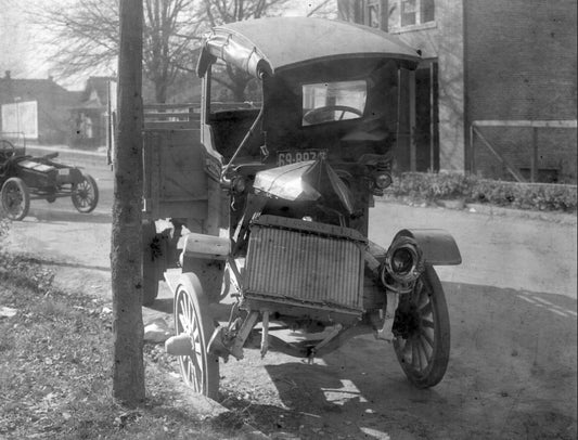 1915 Wrecked Corbitt Truck Raleigh Nc Vintage Old Magnet Reprint