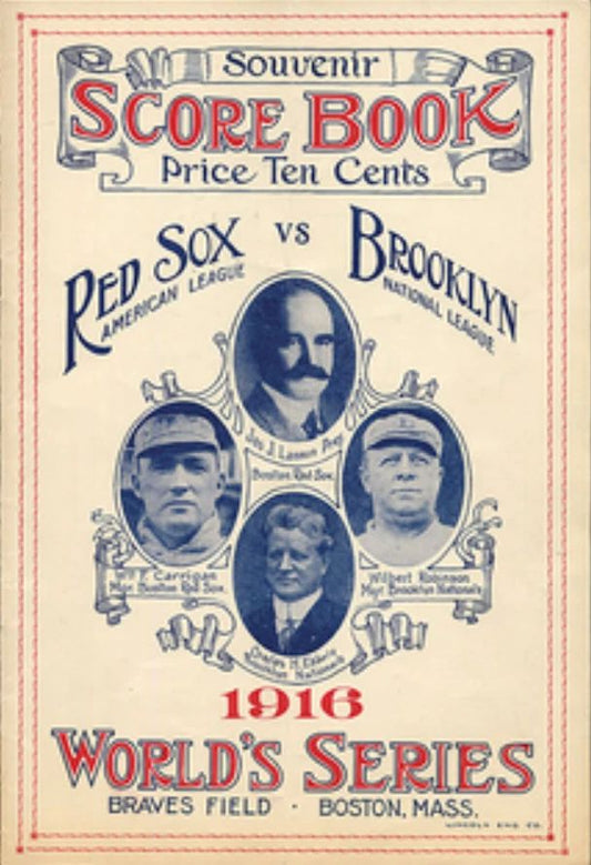 1916 Boston Red Sox Vs Brooklyn Robins Photo Baseball Picture Mlb